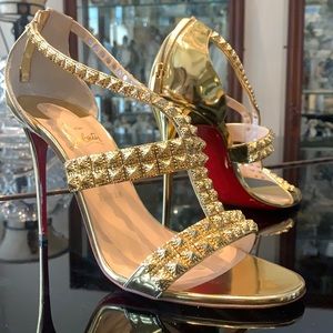 Christian Louboutin Red Bottom Gold Heels